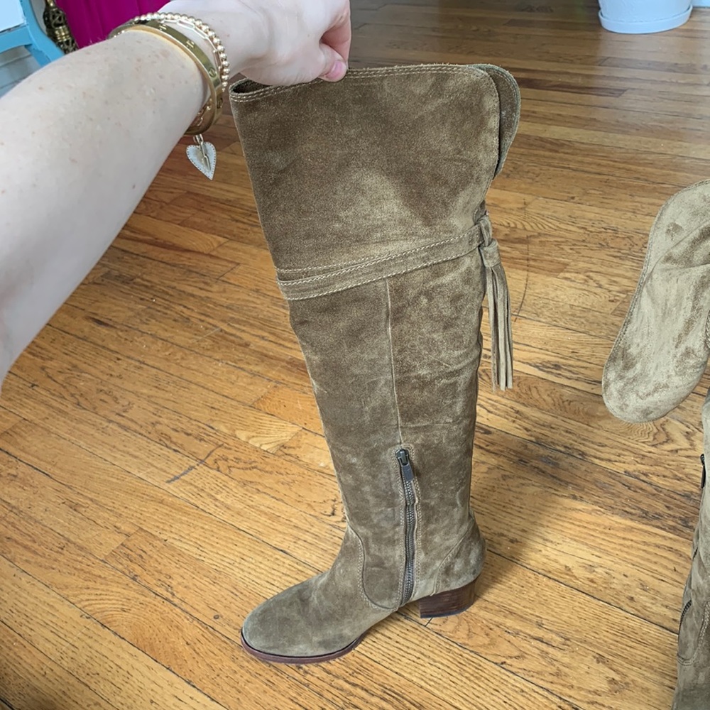 Frye Women's Brown Molly Tassel Over The Knee Boot size 6